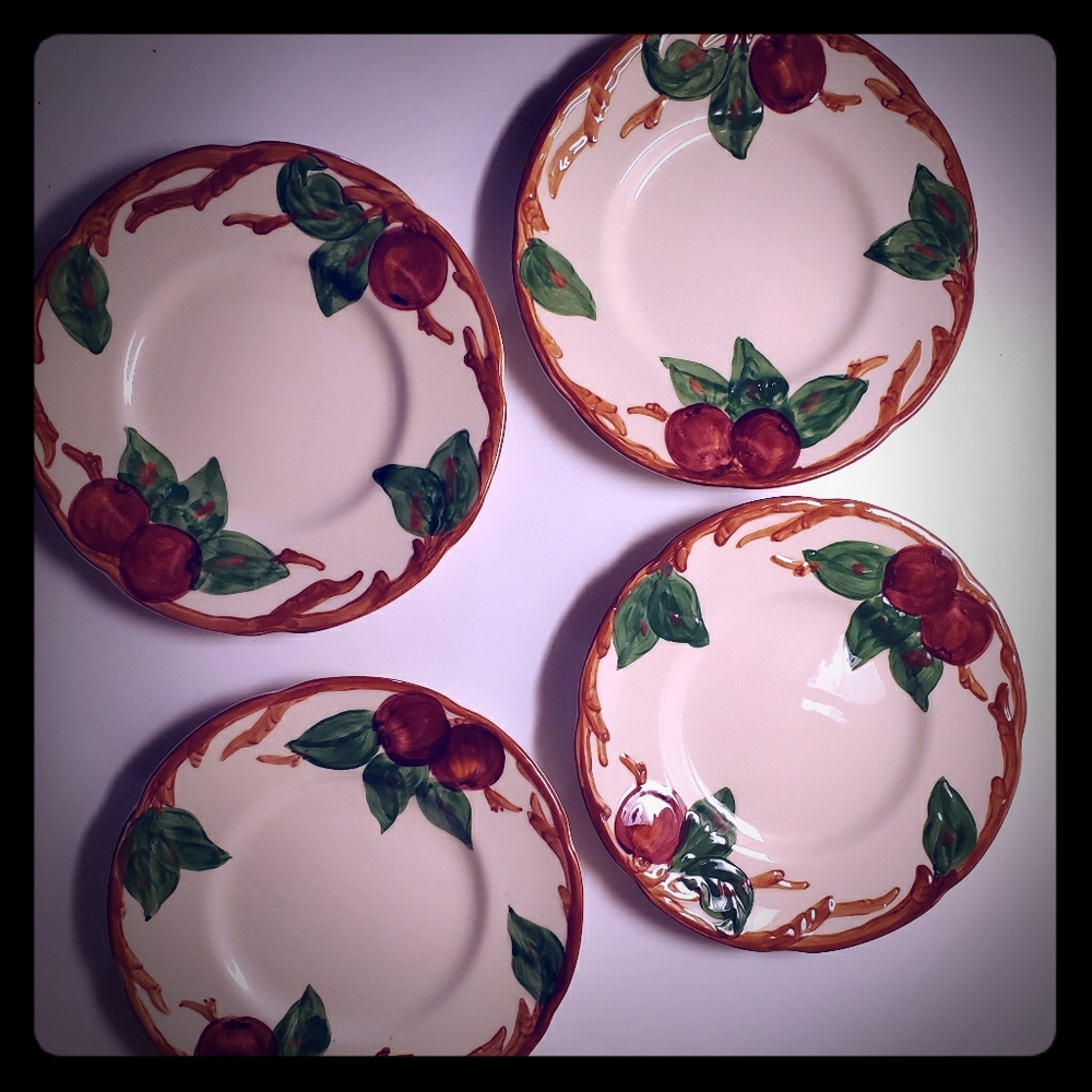Vintage small salad plates Apple designed